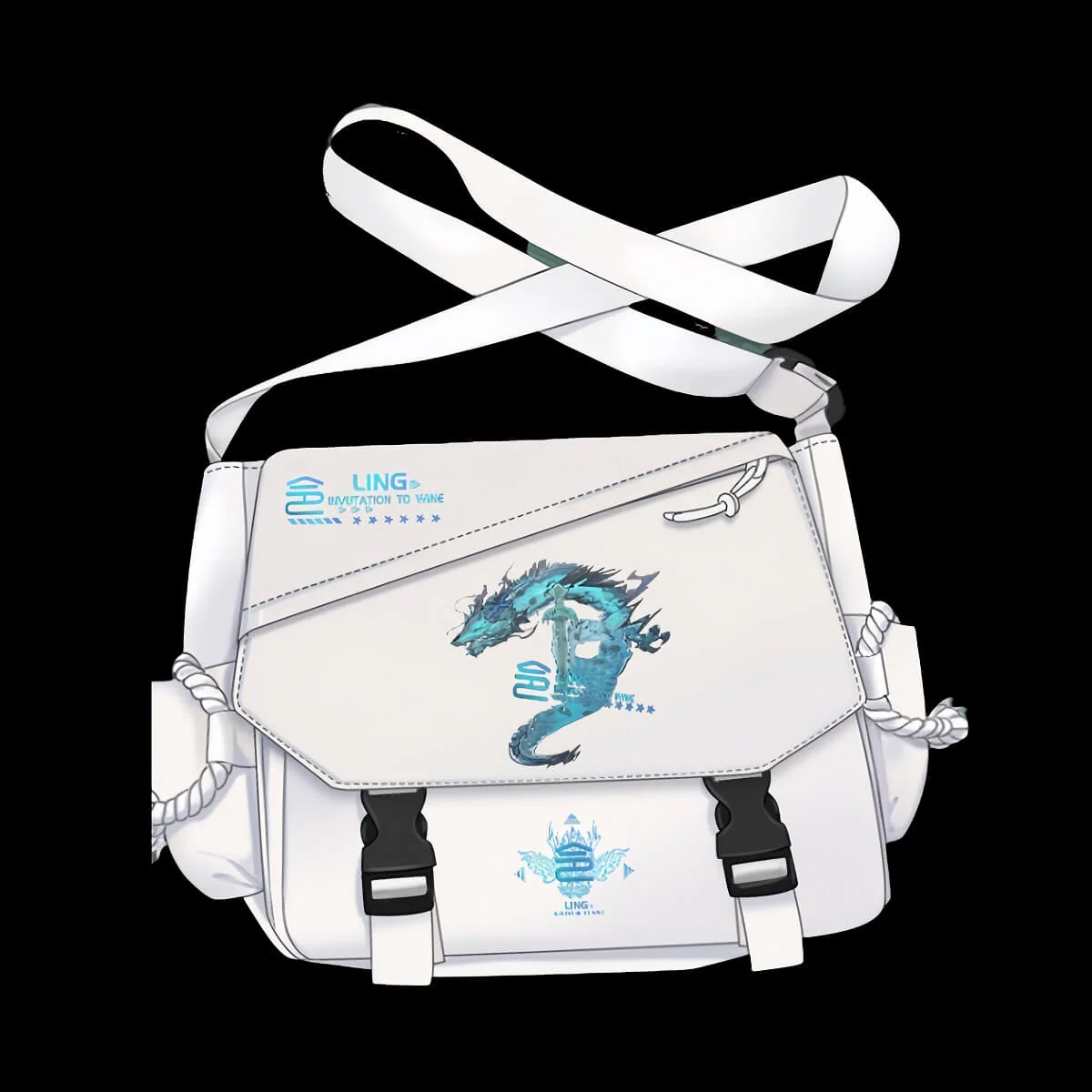 Arknights Black Canvas bag slung - Image 25